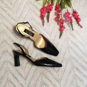 New Stuart Weitzman Patent Leather Slingbacks